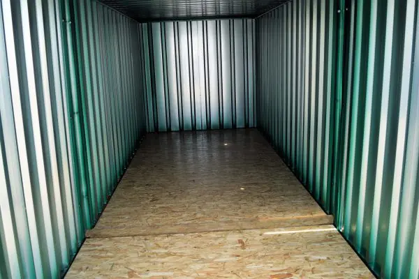 2x6 storage unit inside